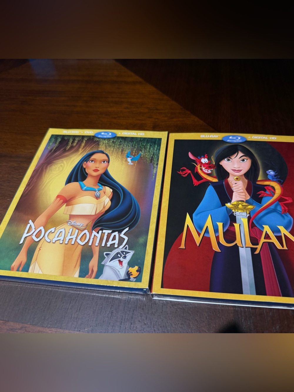 Brand new blue ray Mulan & Pocahontas!